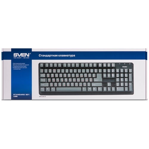 Клавиатура SVEN 301 Standard PS/2 Black (Черный) EAC Клавиатура SVEN 301 Standard PS/2 Black (Черный) EAC