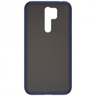 Силиконовая накладка для Xiaomi Redmi 9 Skin Feeling (Синяя рамка)