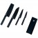 Набор ножей HuoHou HU0076 4шт с подставкой Black (Черный)