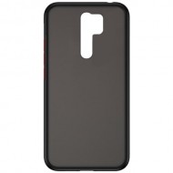 Силиконовая накладка для Xiaomi Redmi 9 Skin Feeling (Черная рамка)