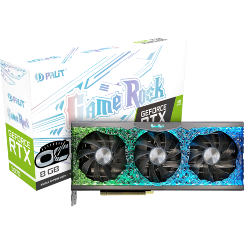 Видеокарта Palit GeForce RTX 3070 GameRock OC 8GB (NE63070H19P2-1040G) EAC Видеокарта Palit GeForce RTX 3070 GameRock OC 8GB (NE63070H19P2-1040G) EAC