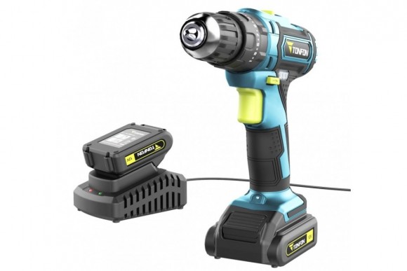 Ударная аккумуляторная дрель-шуруповерт Xiaomi Tonfon Impact Drill 2 А·ч 12 В х1 кейс 25 Н·м