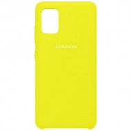 Силиконовая накладка для Samsung Galaxy A51 с логотипом Yellow (Желтая) Силиконовая накладка для Samsung Galaxy A51 с логотипом Yellow (Желтая)