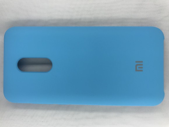 Чехол накладка с логотипом Mi для Xiaomi redmi 5 Plus Ярко-голубой