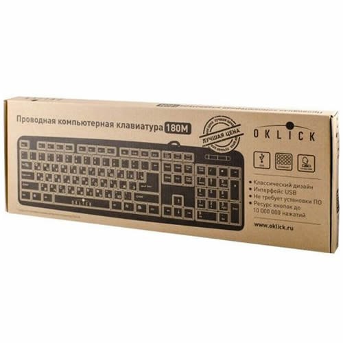 Клавиатура Oklick 180M USB Black (Черный) EAC