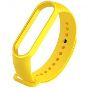 Силиконовый браслет для Xiaomi Mi Band 5 (Желтый)  (9775)