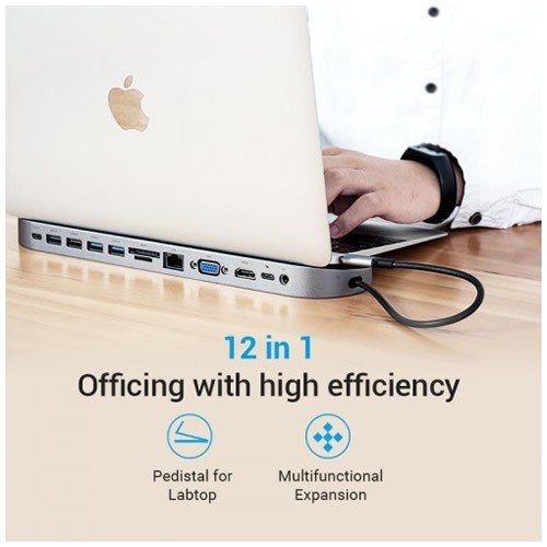 Многофункциональная док-станция Vention USB Type-C Universal Dock (THEBC) Gray (Серый) Многофункциональная док-станция Vention USB Type-C Universal Dock (THEBC) Gray (Серый)