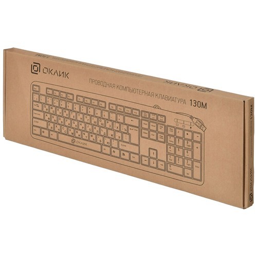 Клавиатура Oklick 130M USB Black (Черный) EAC Клавиатура Oklick 130M USB Black (Черный) EAC