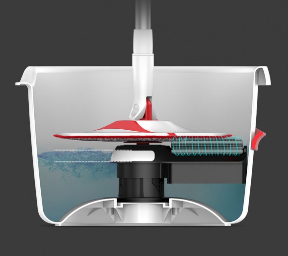 Вращающаяся швабра Yijie 4 pcs. White/Red (Белый/Красный) Вращающаяся швабра Yijie 4 pcs. White/Red (Белый/Красный)