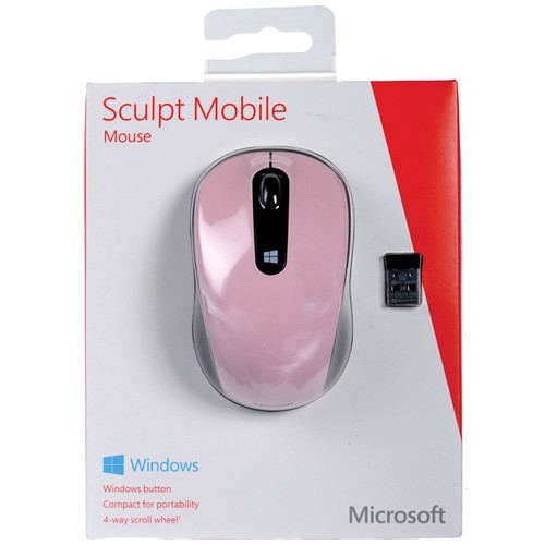 Беспроводная мышь Microsoft Sculpt Mobile Mouse USB оптическая (43U-00020) Pink (Розовая) Беспроводная мышь Microsoft Sculpt Mobile Mouse USB оптическая (43U-00020) Pink (Розовая)