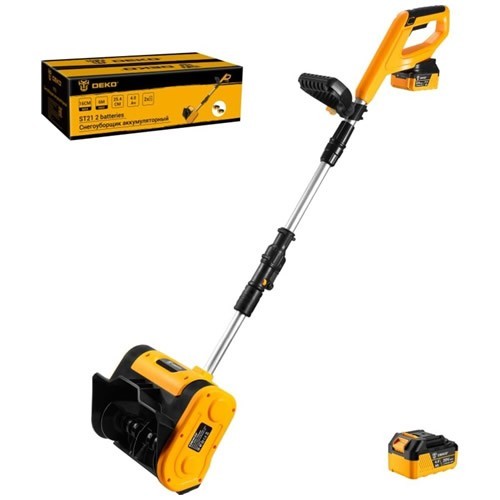 Снегоуборщик аккумуляторный Deko ST21, 20В, 2*4.0Ач 063-4441