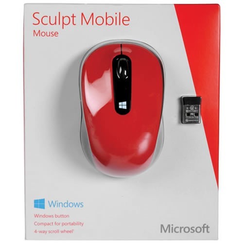 Беспроводная мышь Microsoft Sculpt Mobile Mouse USB оптическая (43U-00026) Red (Красная) Беспроводная мышь Microsoft Sculpt Mobile Mouse USB оптическая (43U-00026) Red (Красная)