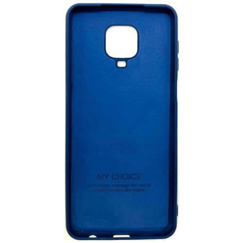 Силиконовая накладка для Xiaomi Redmi Note 9S Dark Blue (Темно-синяя)