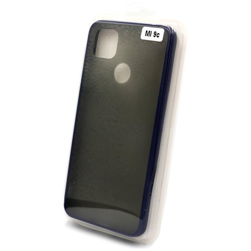 Силиконовая накладка для Xiaomi Redmi 9C Skin Feeling (Синяя рамка)