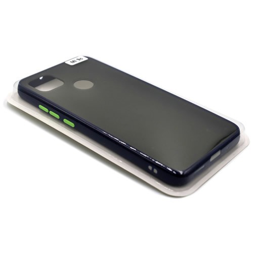 Силиконовая накладка для Xiaomi Redmi 9C Skin Feeling (Синяя рамка)