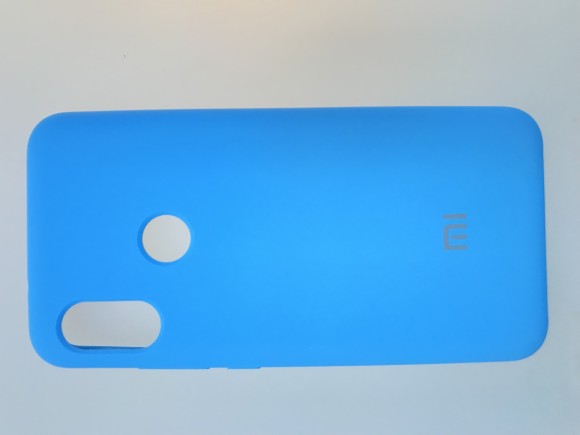 Силиконовая накладка с логотипом Mi для Xiaomi Mi A2 lite/6 pro (синяя)
