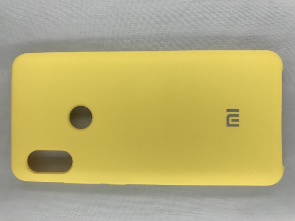 Чехол накладка с логотипом Mi для Xiaomi Mi8 (Желтая)