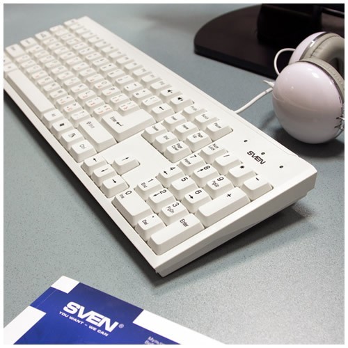 Клавиатура SVEN 303 Standard USB White (Белый) EAC Клавиатура SVEN 303 Standard USB White (Белый) EAC