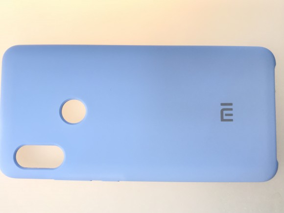Силиконовая накладка с логотипом Mi для Xiaomi Mi A2 lite/6 pro (голубая)
