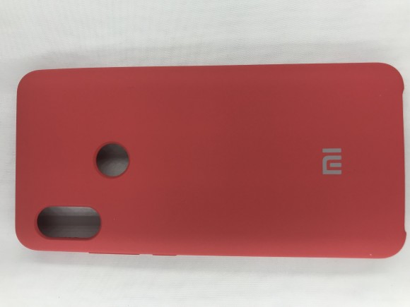 Чехол накладка с логотипом Mi для Xiaomi Mi8 (Красная)