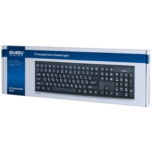 Клавиатура SVEN 303 Standard USB Black (Черный) EAC Клавиатура SVEN 303 Standard USB Black (Черный) EAC