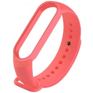 Силиконовый браслет для Xiaomi Mi Band 5 (Розовый)  (9781)
