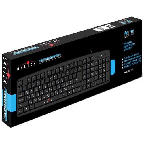 Клавиатура Oklick 100M PS/2 Black (Черная) Клавиатура Oklick 100M PS/2 Black (Черная)
