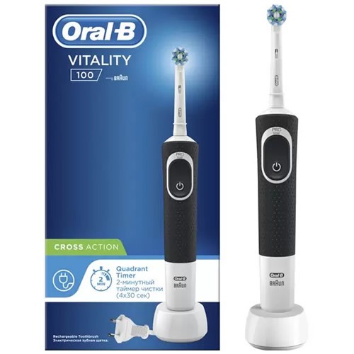 Электрическая зубная щетка Braun Oral-B Vitality D100.413.1 Cross Action Black (Черный) EAC