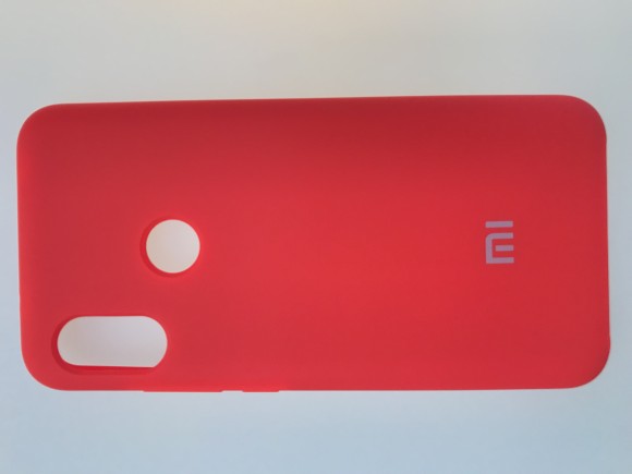 Силиконовая накладка с логотипом Mi для Xiaomi Mi A2 lite/6 pro (красная)