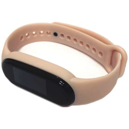 Силиконовый браслет для Xiaomi Mi Band 5 (Светло-бежевый)