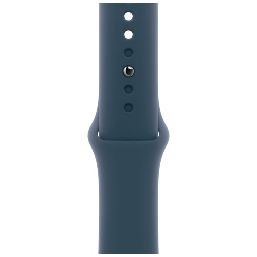 Умные часы Apple Watch Series 9 41 мм Silver Aluminium Case, Storm Blue Sport Band M/L Умные часы Apple Watch Series 9 41 мм Silver Aluminium Case, Storm Blue Sport Band M/L