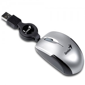 Проводная мышь Genius Micro Traveler Super Mini USB оптическая Silver (Серебристая)  (10183)