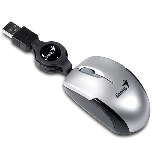 Проводная мышь Genius Micro Traveler Super Mini USB оптическая Silver (Серебристая)