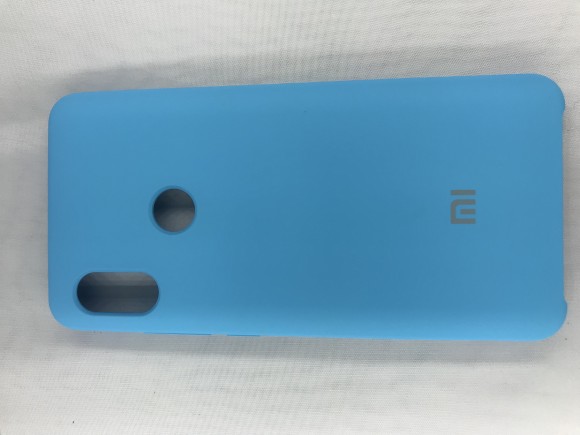 Чехол накладка с логотипом Mi для Xiaomi Mi A2 (Голубая)