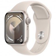 Умные часы Apple Watch Series 9 41 мм Starlight Aluminium Case, Starlight Sport Band S/M Умные часы Apple Watch Series 9 41 мм Starlight Aluminium Case, Starlight Sport Band S/M
