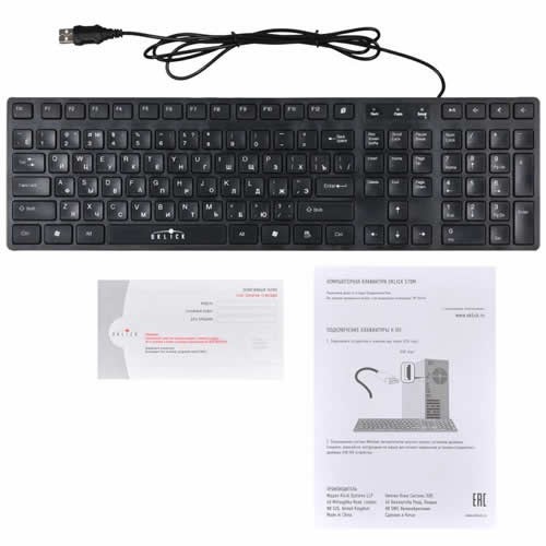 Клавиатура Oklick 570M Slim USB Black (Черный) EAC Клавиатура Oklick 570M Slim USB Black (Черный) EAC