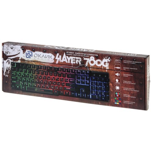Клавиатура Oklick 780G Slayer USB USB Black (Черная)