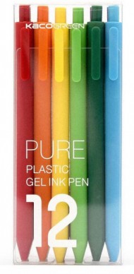 Комплект гелевых ручек Xiaomi KACO Pure Plastic Gelic Pen 12 шт