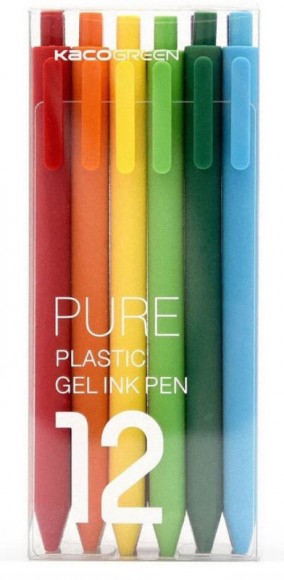 Комплект гелевых ручек Xiaomi KACO Pure Plastic Gelic Pen 12 шт