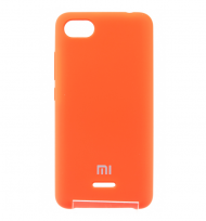 Чехол накладка с логотипом Mi для Xiaomi redmi 6A Оранжевая