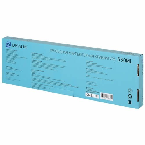 Клавиатура Oklick 550ML Slim Multimedia LED USB White (Белая) Клавиатура Oklick 550ML Slim Multimedia LED USB White (Белая)