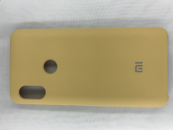 Чехол накладка с логотипом Mi для Xiaomi redmi Note 5 Золотая