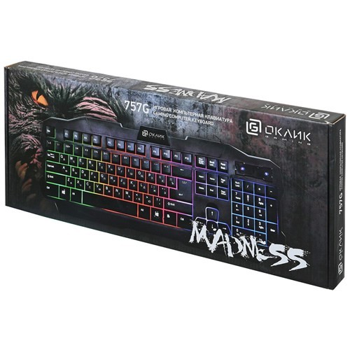 Клавиатура Oklick 757G Madness USB Black (Черная) Клавиатура Oklick 757G Madness USB Black (Черная)
