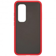 Силиконовая накладка для Xiaomi Mi Note 10 Lite Skin Feeling (Красная рамка)