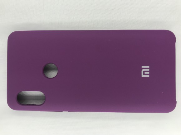 Чехол накладка с логотипом Mi для Xiaomi Mi8 Lite (Фиолетовая)