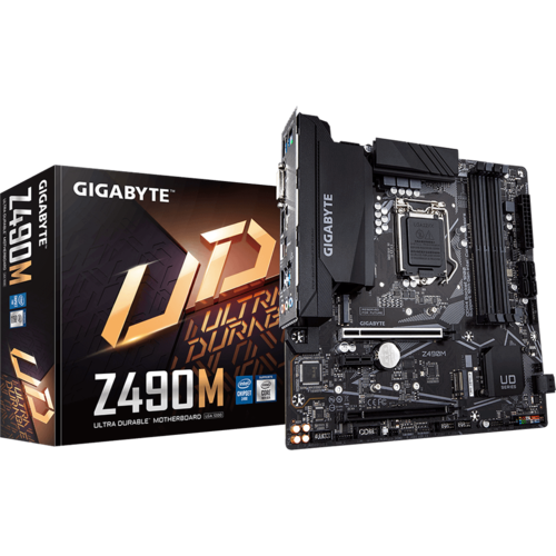 Материнская плата Gigabyte Z490 LGA1200 DDR4 (Z490M) mATX, Ret EAC Материнская плата Gigabyte Z490 LGA1200 DDR4 (Z490M) mATX, Ret EAC
