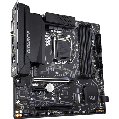 Материнская плата Gigabyte Z490 LGA1200 DDR4 (Z490M) mATX, Ret EAC Материнская плата Gigabyte Z490 LGA1200 DDR4 (Z490M) mATX, Ret EAC