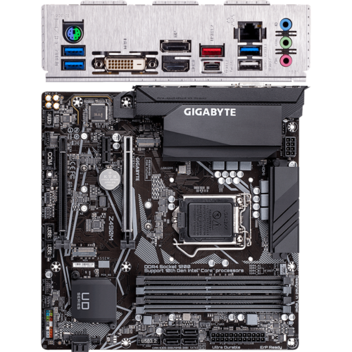 Купить материнская плата Gigabyte Z490 LGA1200 DDR4 (Z490M) mATX, Ret ...
