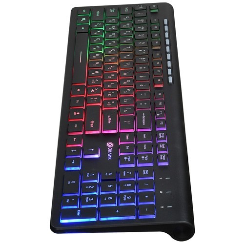 Клавиатура Oklick 490ML Slim Multimedia LED USB Black (Черная)