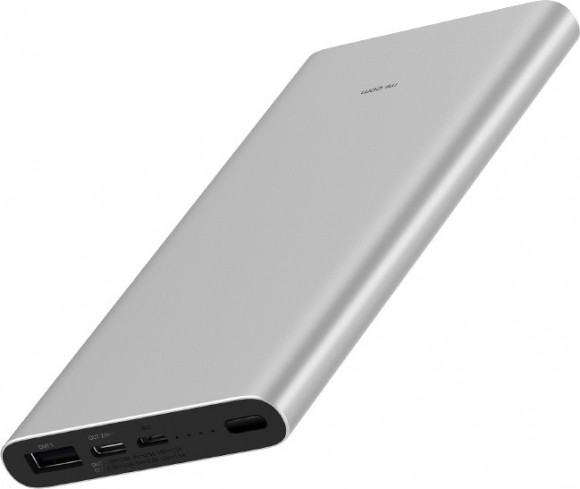 Аккумулятор Xiaomi Mi Power Bank 3 10000 (PLM12ZM) серебристый Аккумулятор Xiaomi Mi Power Bank 3 10000 (PLM12ZM) серебристый